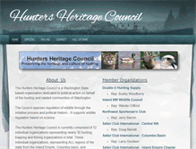 Tablet Screenshot of huntersheritagecouncil.org